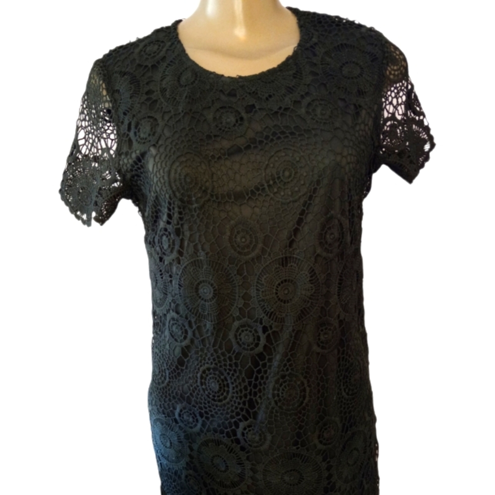 Small  Charlotte Russe Hunter Green  Lace    Zipper Up The Back Dress